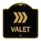 Signmission Designer Series Sign-Valet Right Arrow, Black & Gold Aluminum Sign, 18" x 18", BG-1818-22744 A-DES-BG-1818-22744 - alternate 1